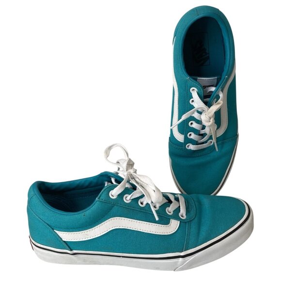 Vans Old Skool Skater Shoes Womens 11 Teal Ward Low Top Sneaker 90s Y2K Preppy - Picture 1 of 10